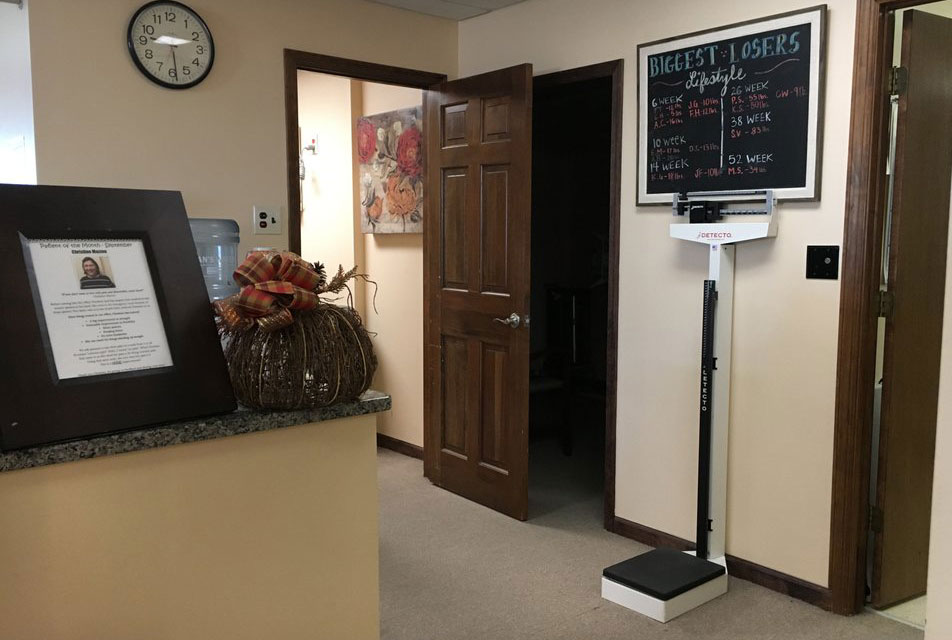 Pittsburgh East Health Center in Monroeville reception desk